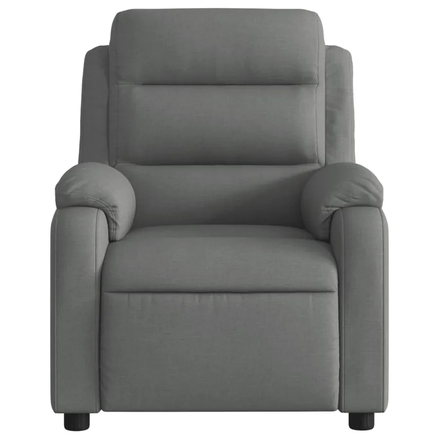 Fauteuil de massage inclinable gris foncé tissu - 7