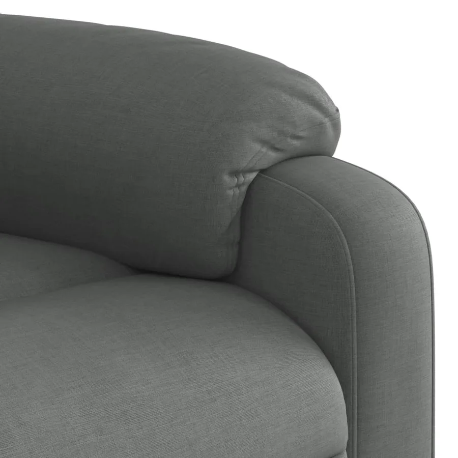 Fauteuil de massage inclinable gris foncé tissu - 9