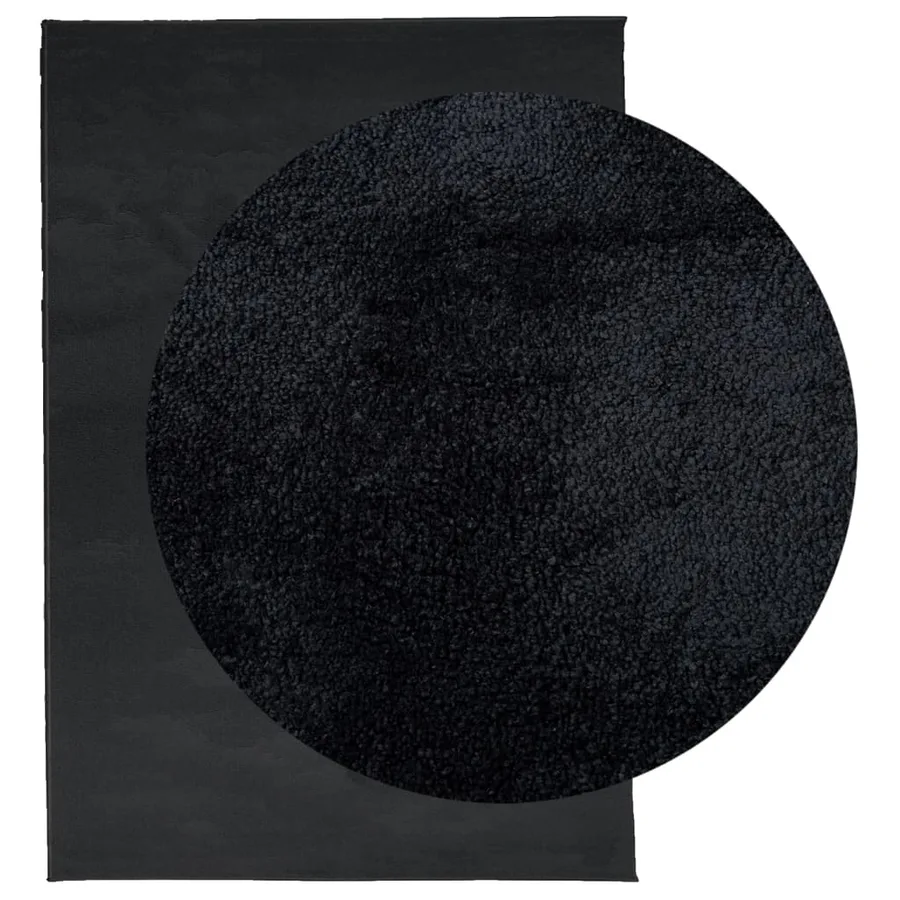 Tapis OVIEDO à poils courts noir 140x200 cm - 3