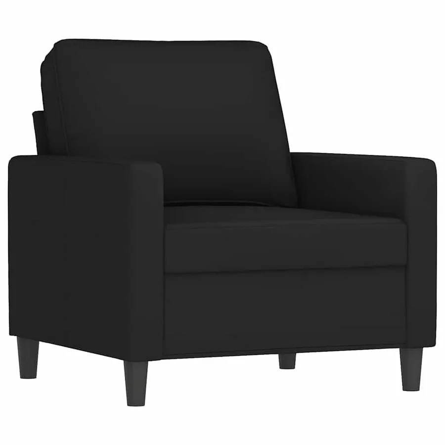 Fauteuil avec repose-pied Noir 60 cm Velours - 4