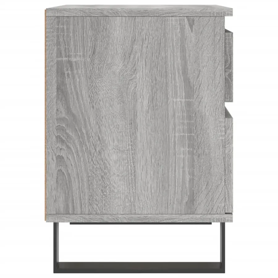 Table de chevet sonoma gris 40x35x50 cm bois d’ingénierie - 6