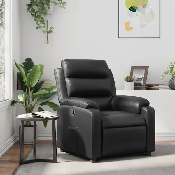 Fauteuil inclinable Noir Similicuir
