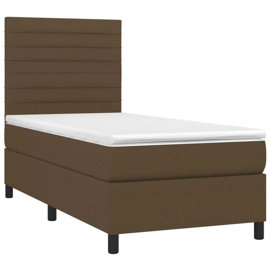 Sommier à lattes de lit avec matelas Marron foncé 80x200 cm - 3