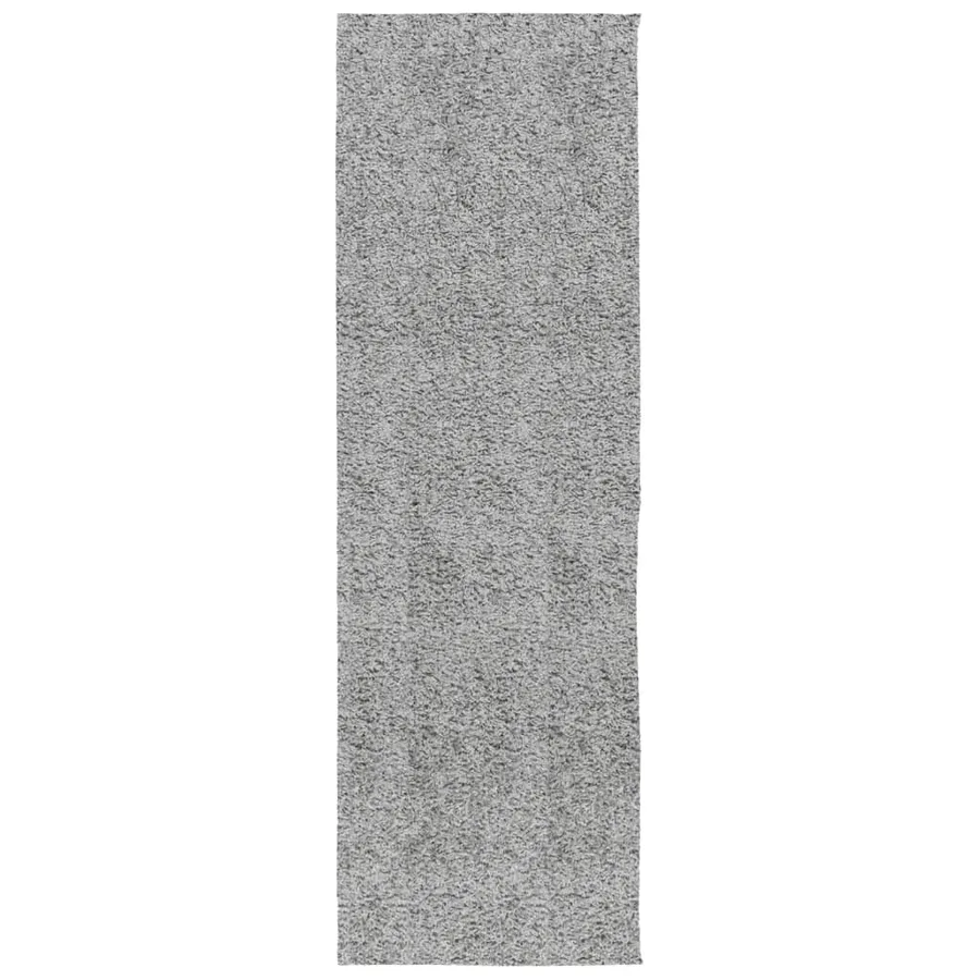Tapis shaggy PAMPLONA poils longs moderne gris 80x250 cm - 2