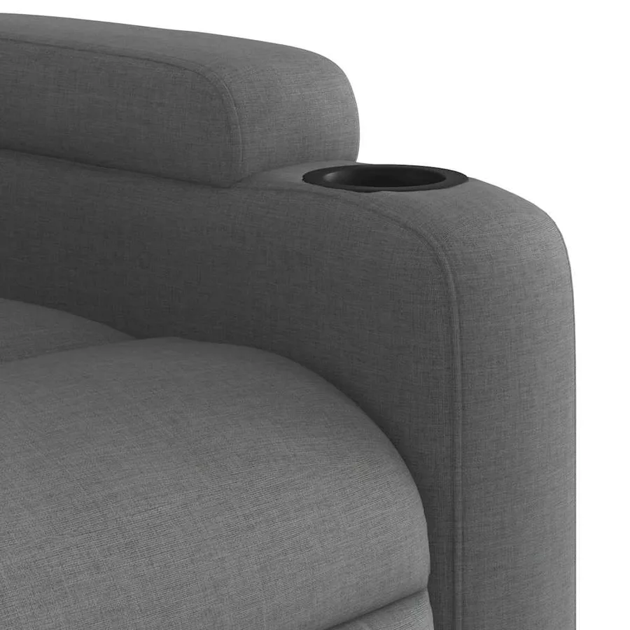 Fauteuil inclinable de massage électrique gris foncé tissu - 11