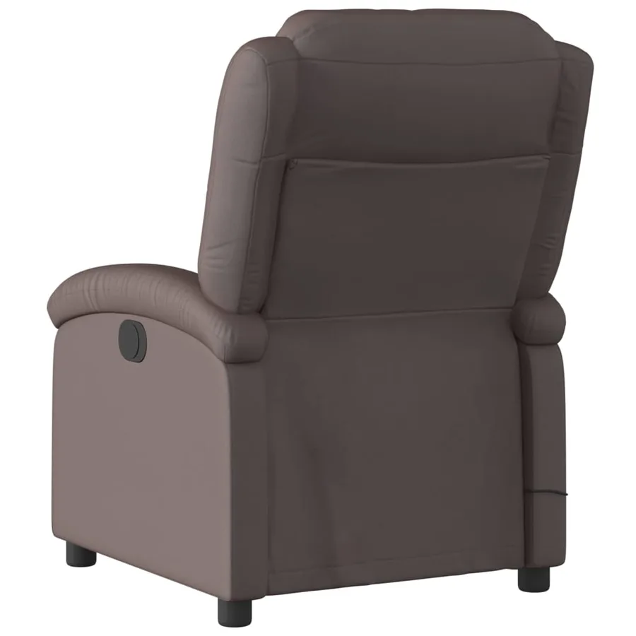 Fauteuil de massage inclinable électrique marron foncé - 5