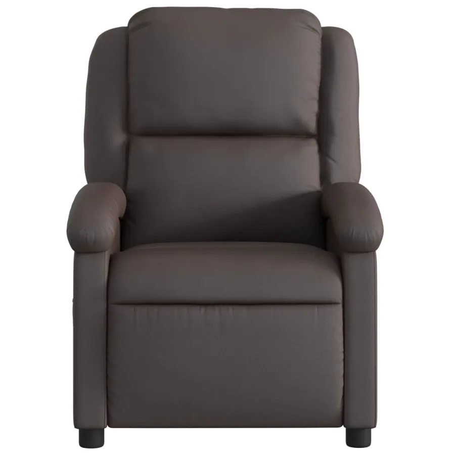 Fauteuil de massage inclinable électrique marron foncé - 9