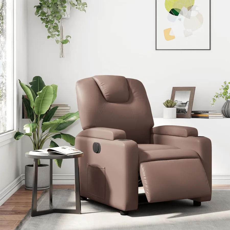 Fauteuil inclinable électrique Marron Similicuir - 15
