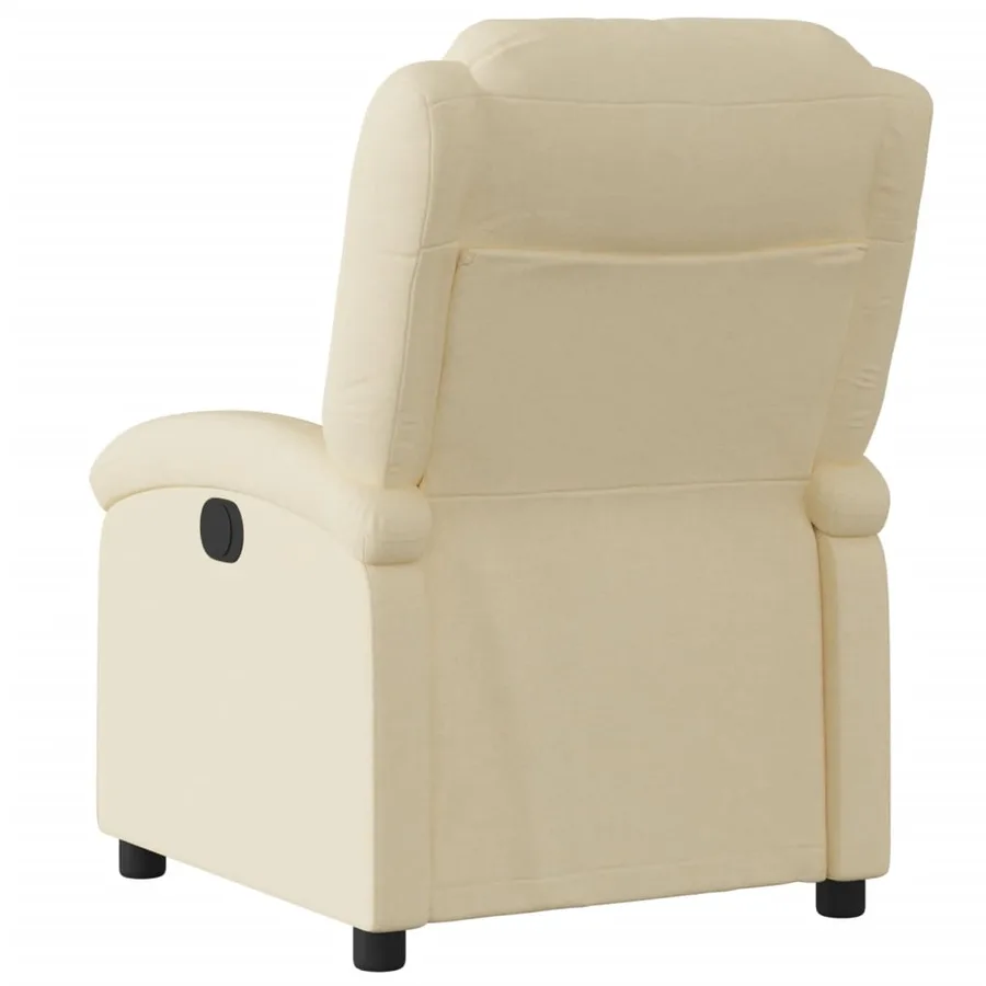 Fauteuil inclinable électrique Crème Tissu - 5