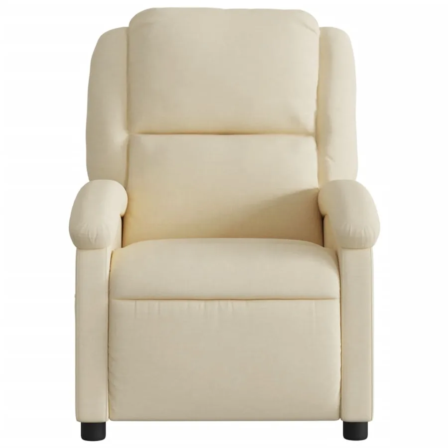 Fauteuil inclinable électrique Crème Tissu - 9