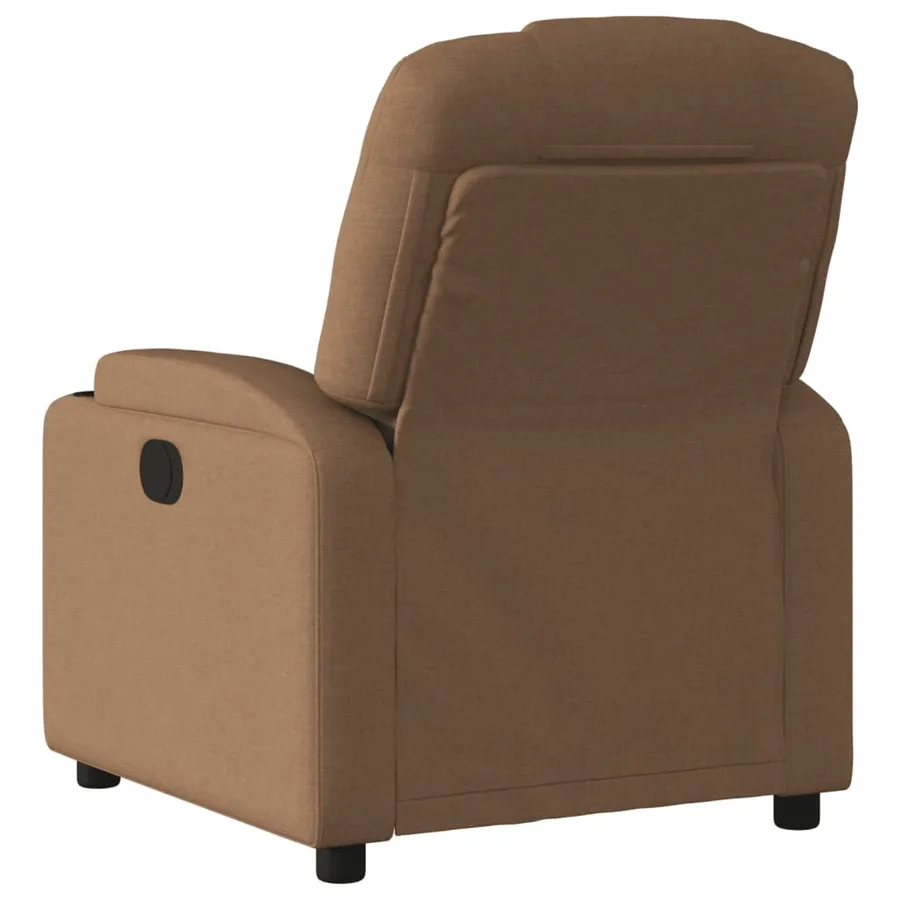 Fauteuil inclinable électrique Marron Tissu - 5