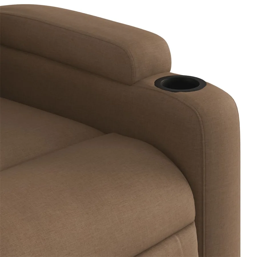 Fauteuil inclinable électrique Marron Tissu - 11
