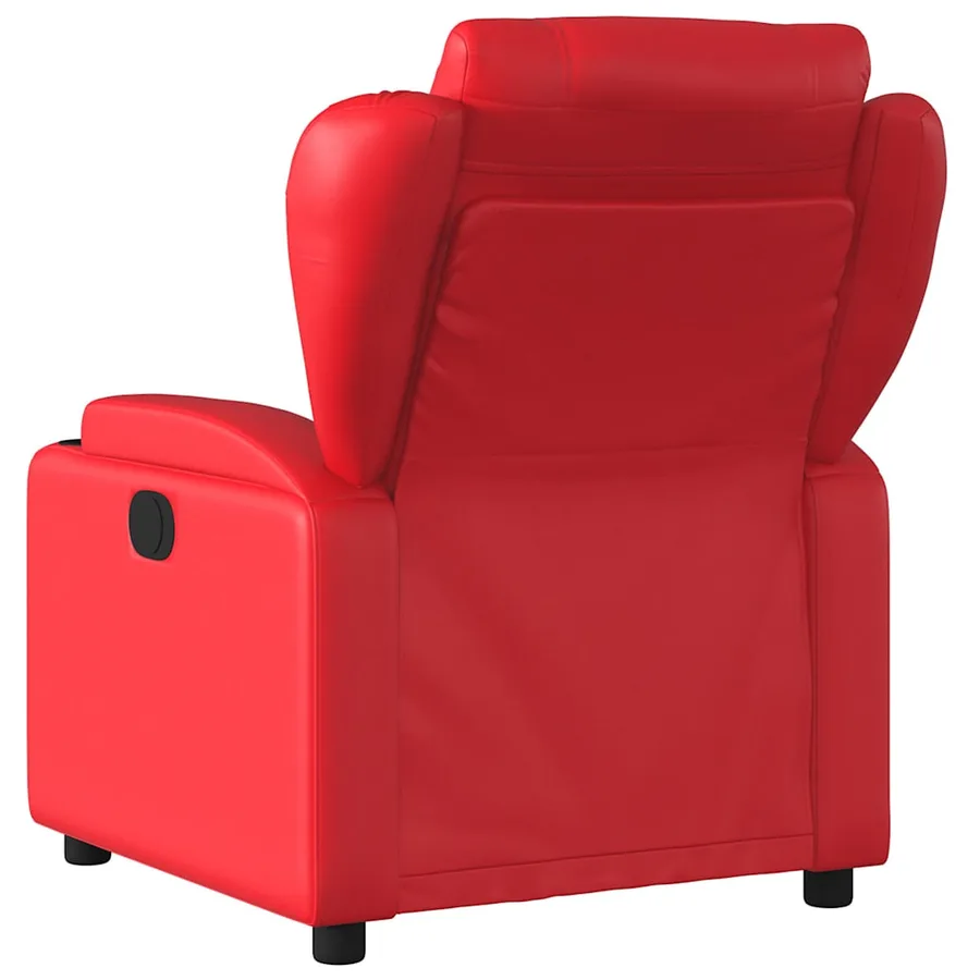 Fauteuil inclinable électrique Rouge Similicuir - 5
