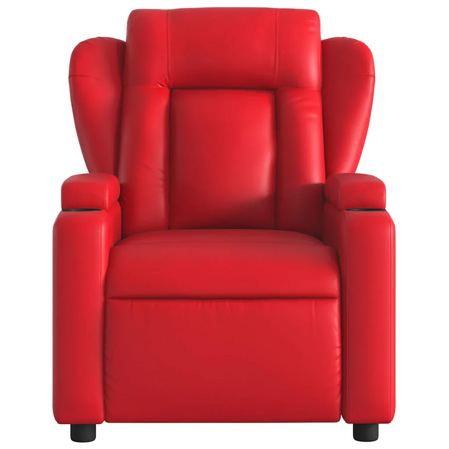 Fauteuil inclinable électrique Rouge Similicuir - 9