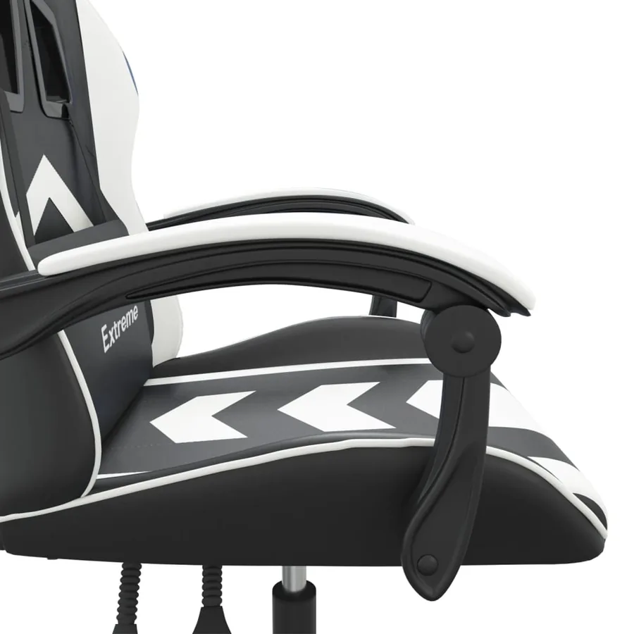 Chaise de jeu Noir et blanc Similicuir - 11
