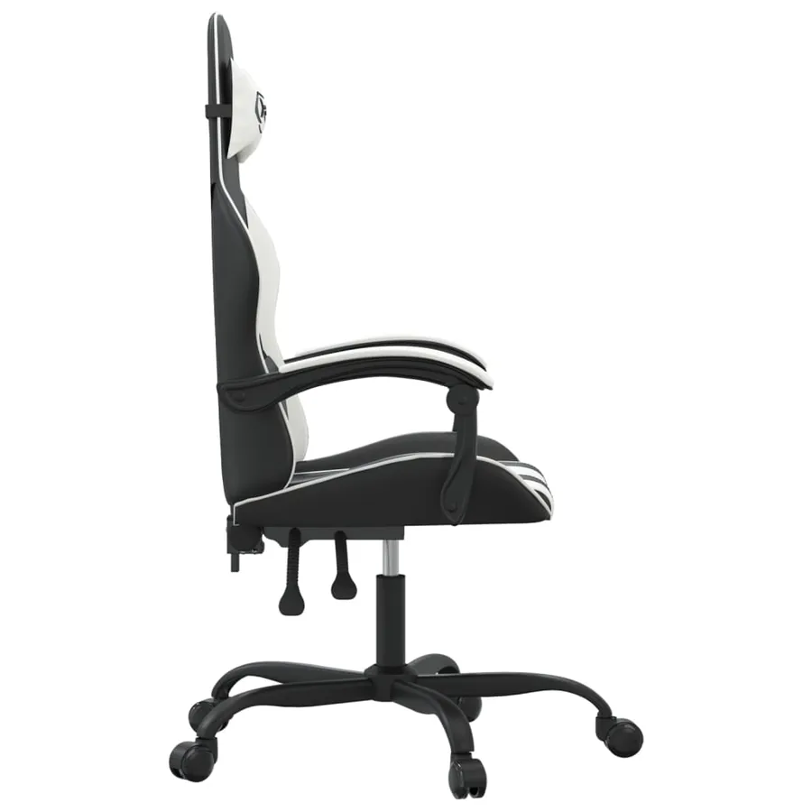 Chaise de jeu Noir et blanc Similicuir - 4
