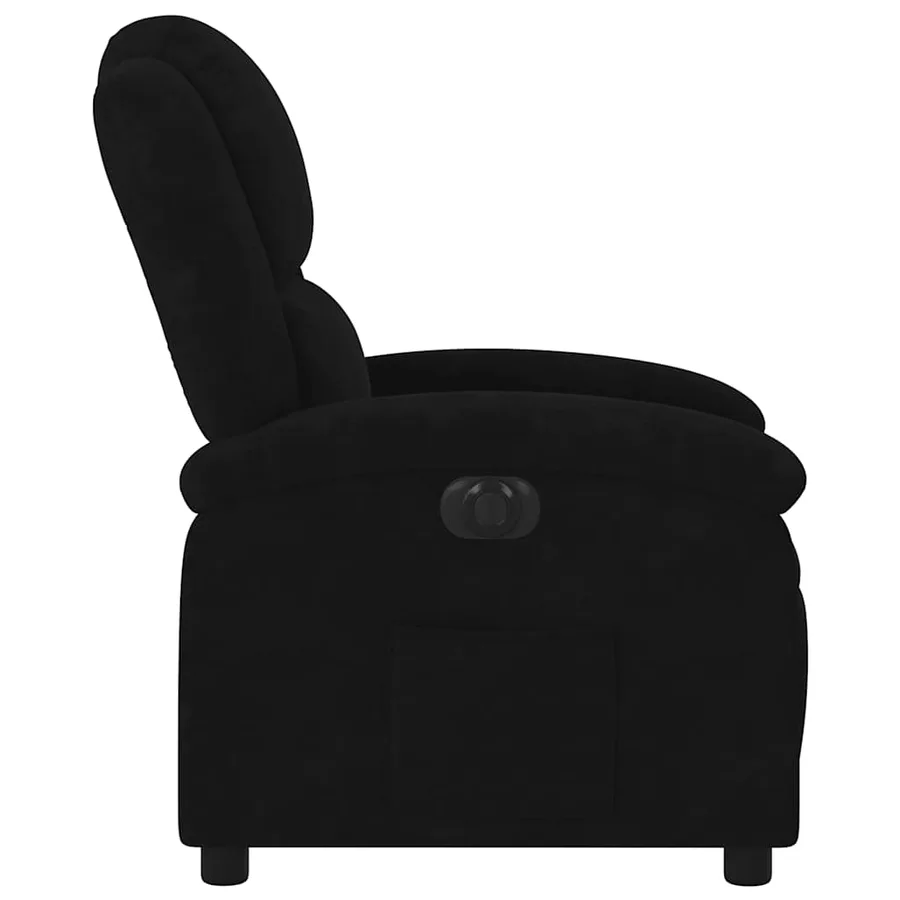 Fauteuil inclinable électrique noir velours - 10
