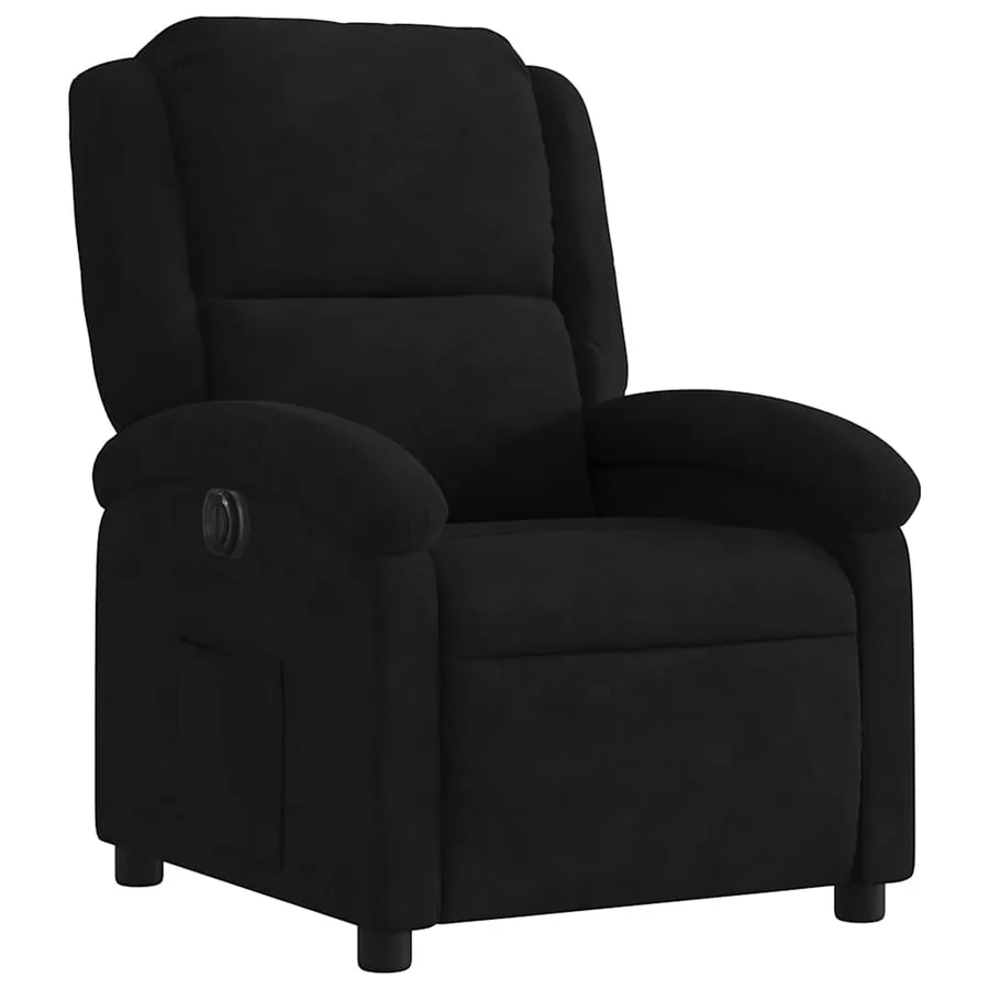 Fauteuil inclinable électrique noir velours - 4