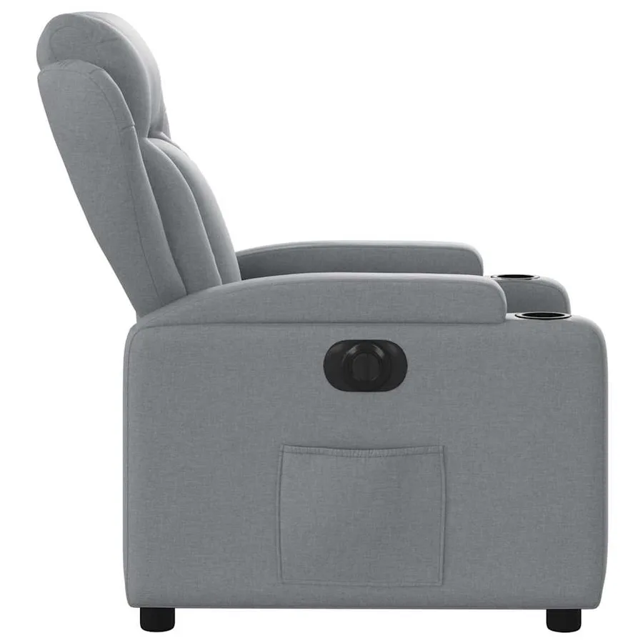 Fauteuil inclinable électrique Gris clair Tissu - 10