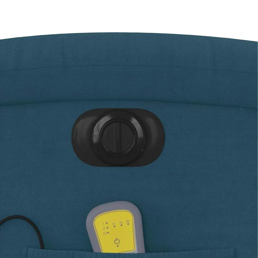 Fauteuil inclinable de massage électrique bleu velours - 13