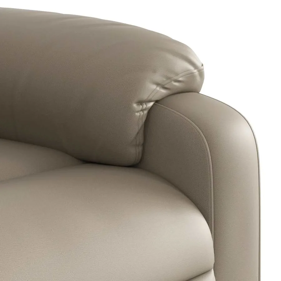Fauteuil de massage inclinable électrique cappuccino similicuir - 11