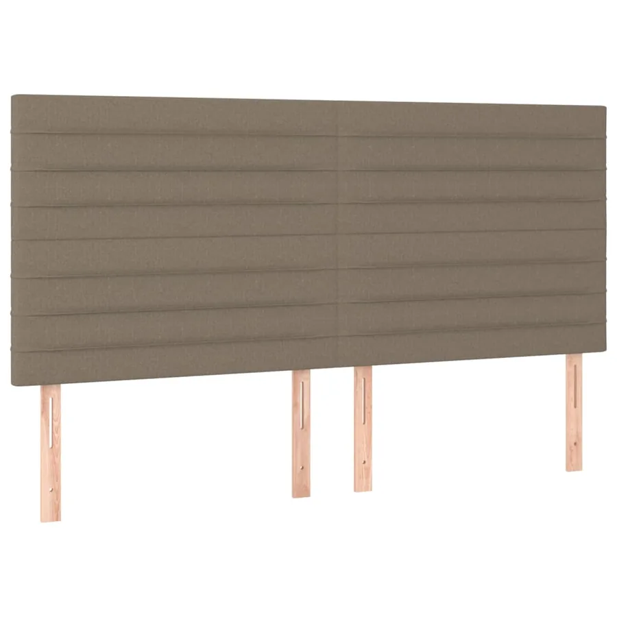 Tête de lit à LED Taupe 180x5x118/128 cm Tissu - 4