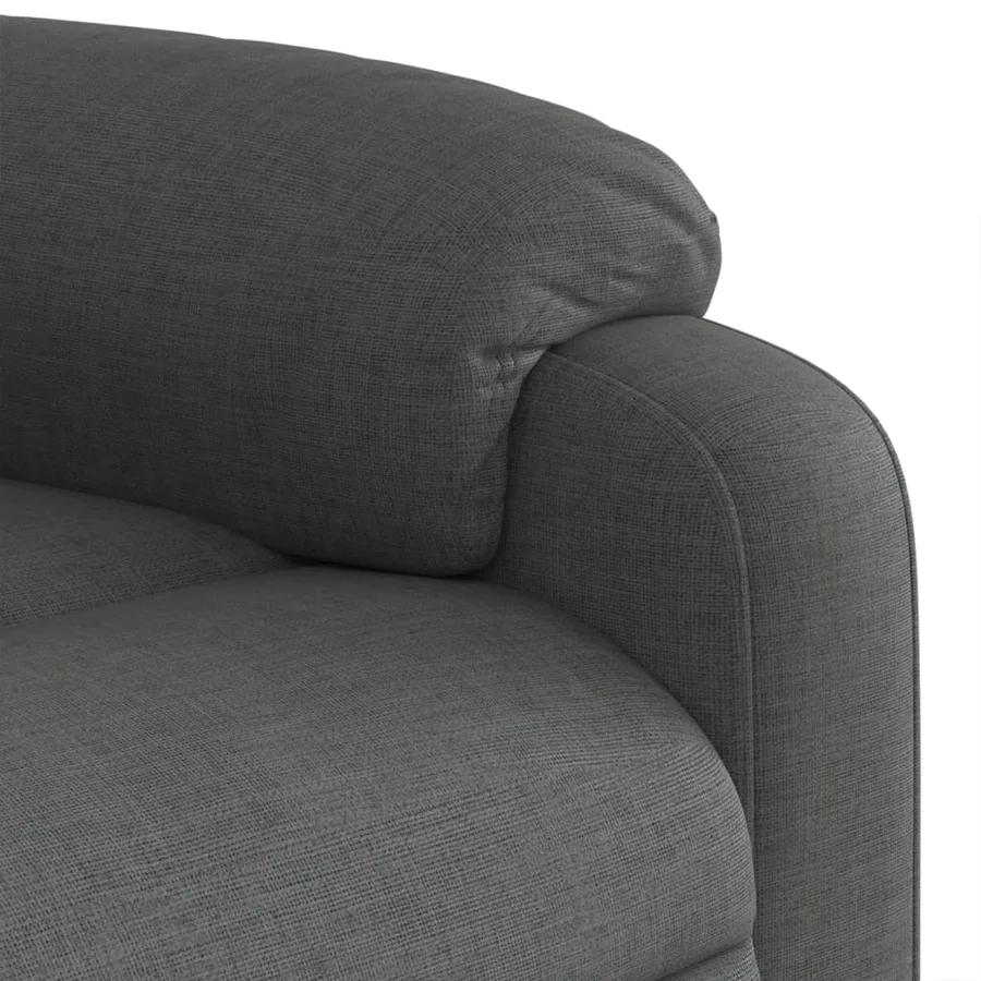 Fauteuil inclinable de massage électrique gris foncé tissu - 11