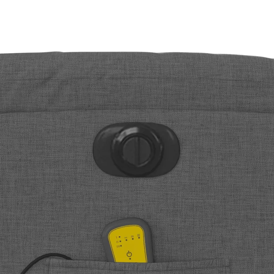 Fauteuil inclinable de massage électrique gris foncé tissu - 12