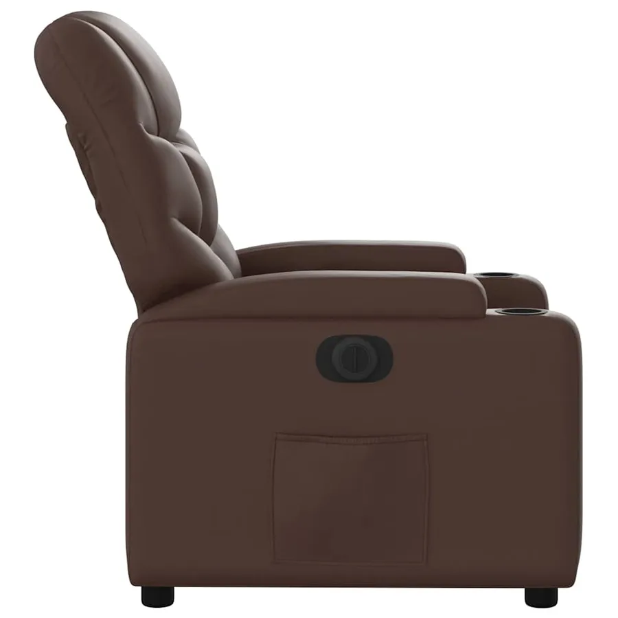 Fauteuil inclinable électrique Marron Similicuir - 10