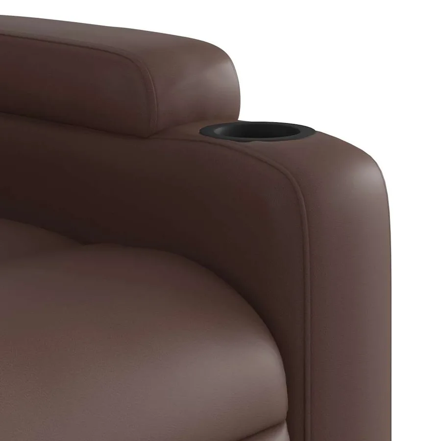 Fauteuil inclinable électrique Marron Similicuir - 11