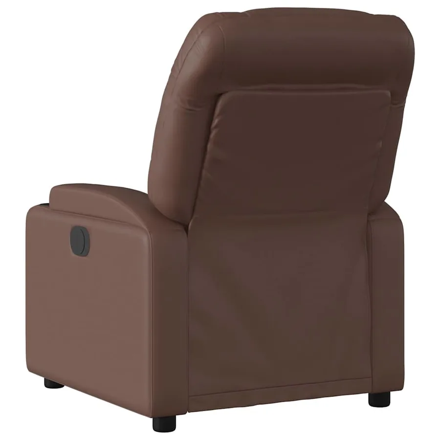 Fauteuil inclinable électrique Marron Similicuir - 5
