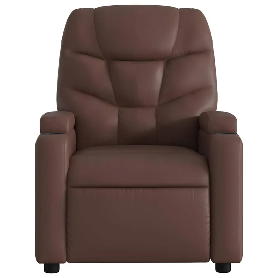 Fauteuil inclinable électrique Marron Similicuir - 9