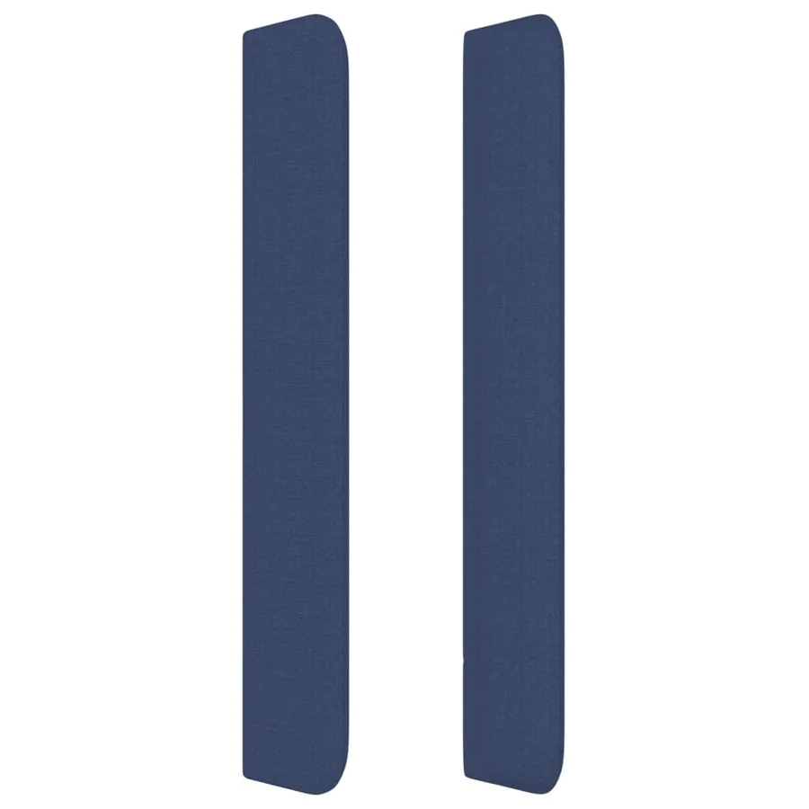 Tête de lit avec oreilles Bleu 183x16x118/128 cm Tissu - 4