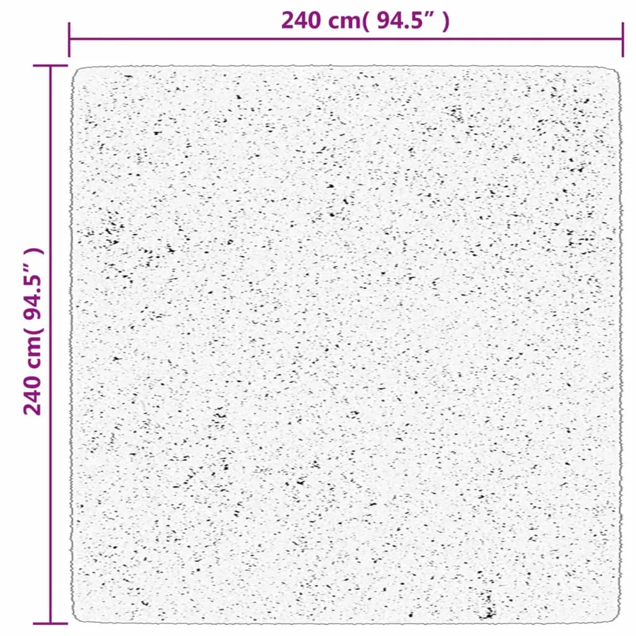 Tapis OVIEDO à poils courts noir 240x240 cm - 10