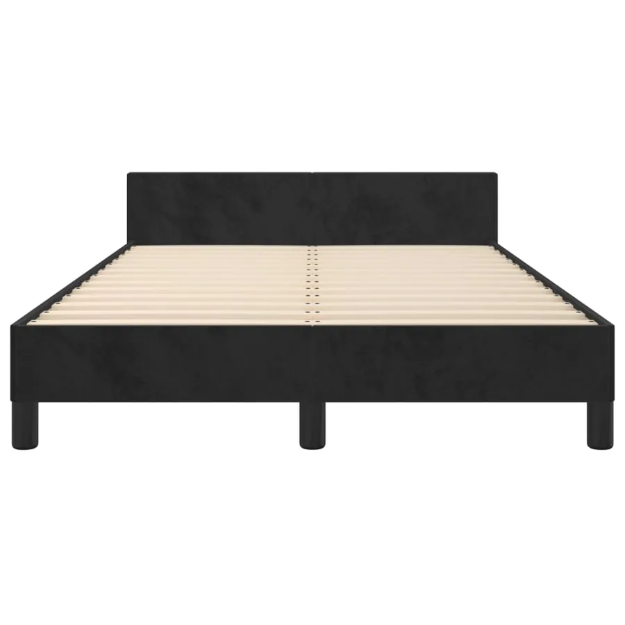 Cadre de lit sans matelas noir 120x200 cm velours - 6