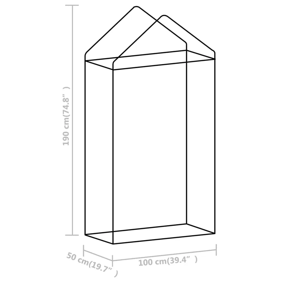 Serre avec cadre en acier 0,5 m² 1x0,5x1,9 m - 11