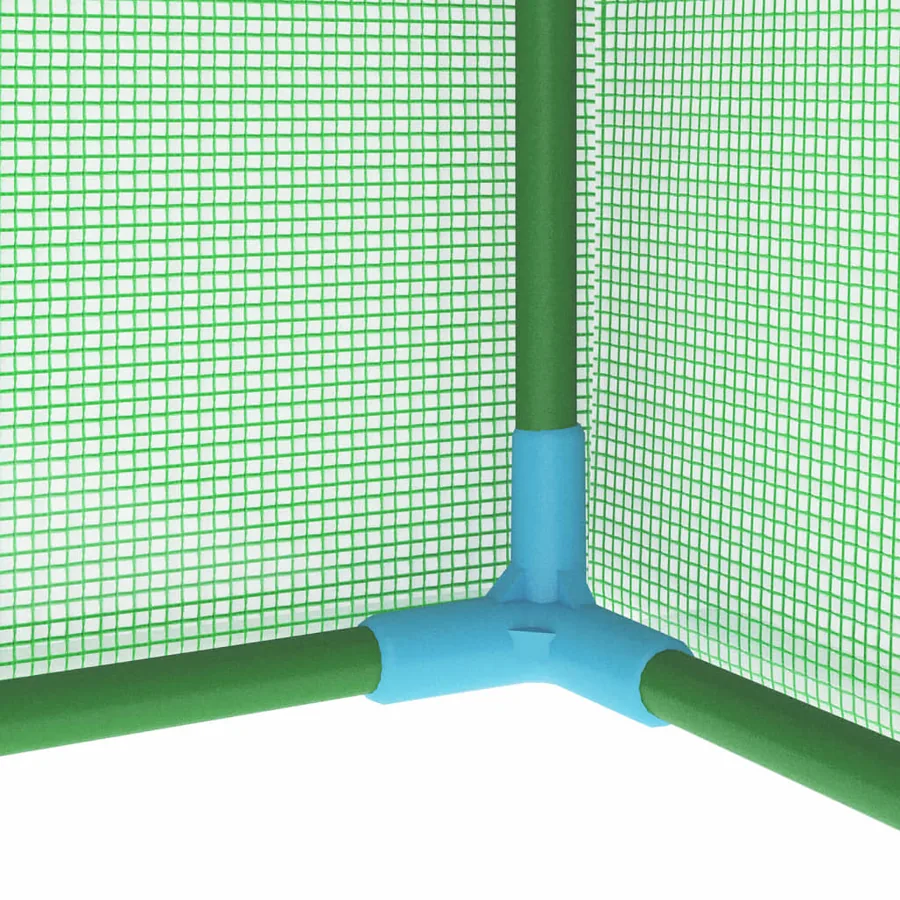 Serre avec cadre en acier 0,5 m² 1x0,5x1,9 m - 9