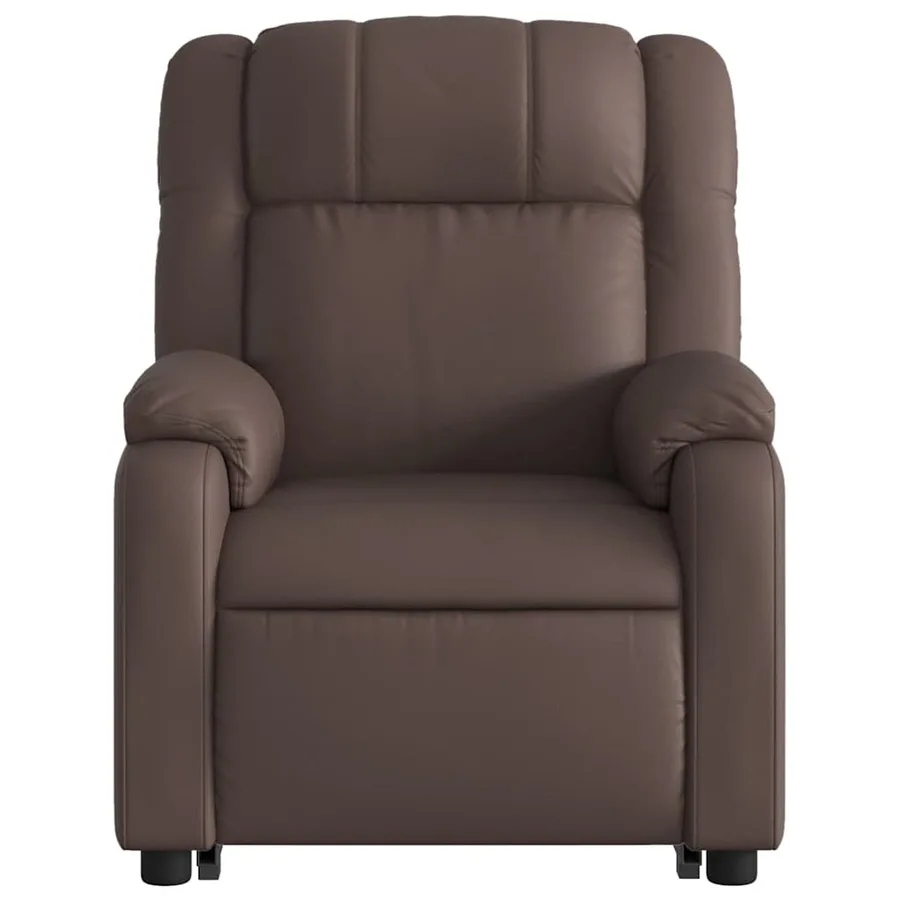 Fauteuil inclinable de massage Marron Similicuir - 9
