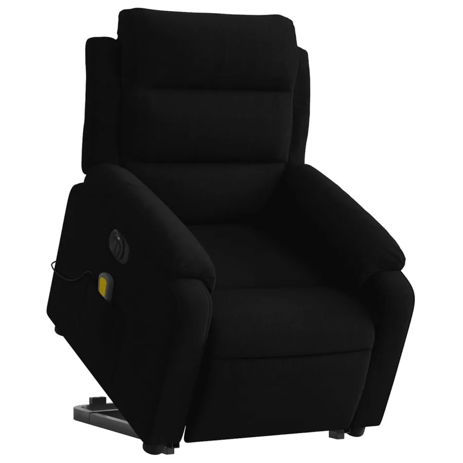 Fauteuil inclinable de massage électrique noir velours - 3