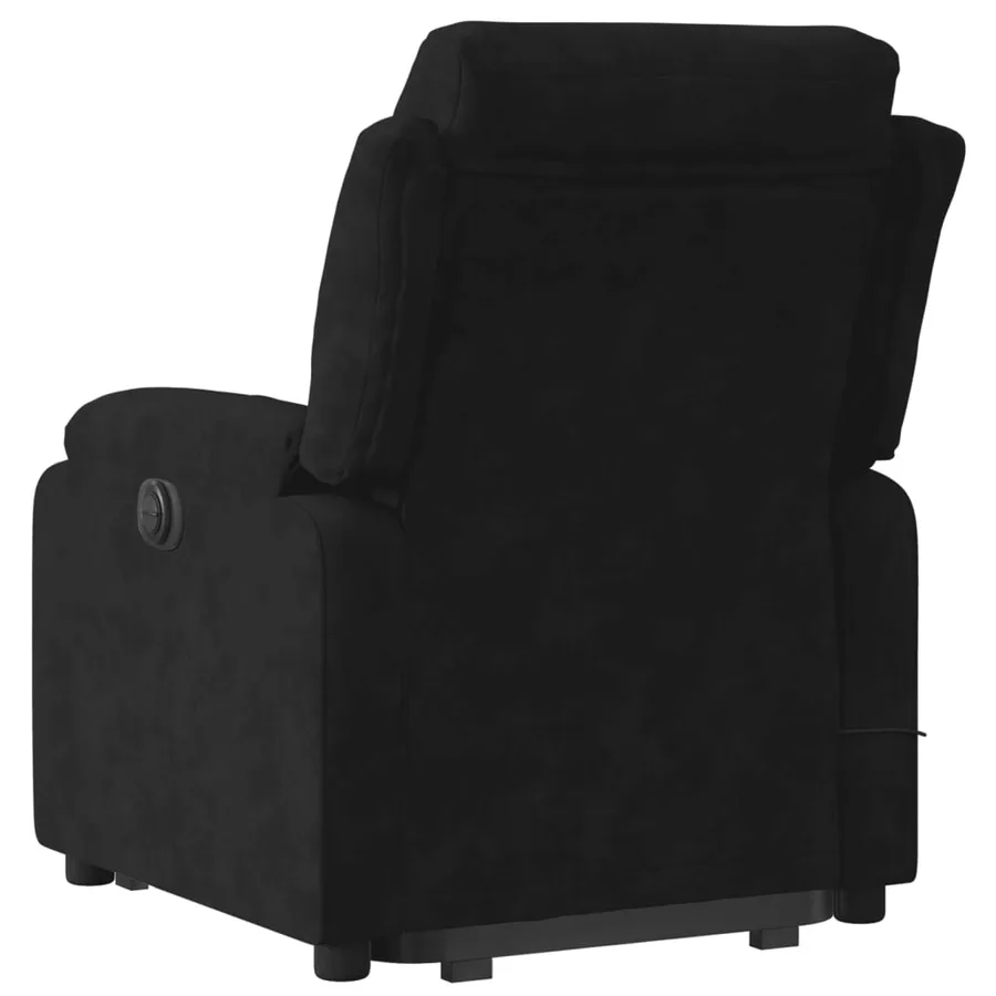 Fauteuil inclinable de massage électrique noir velours - 5