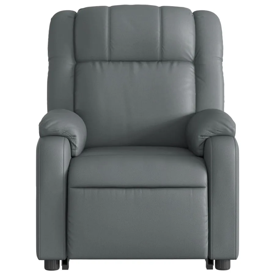 Fauteuil inclinable électrique gris similicuir - 9
