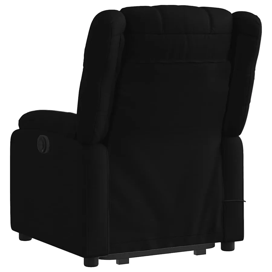 Fauteuil de massage inclinable Noir Tissu - 5