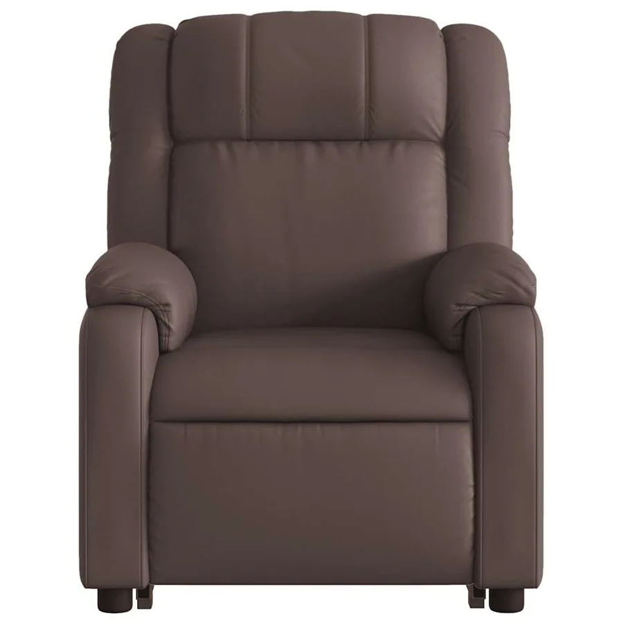 Fauteuil inclinable de massage électrique marron similicuir - 9