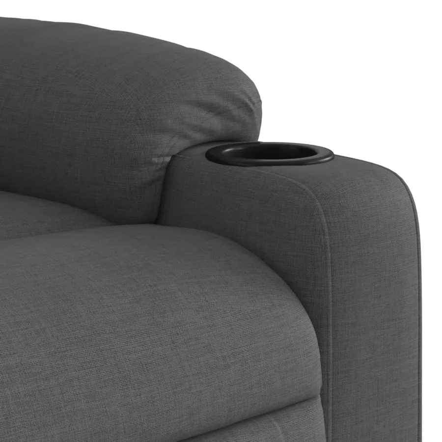 Fauteuil de massage inclinable Gris foncé Tissu - 11