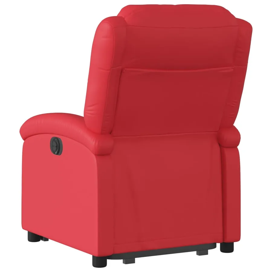 Fauteuil inclinable Rouge Similicuir - 5
