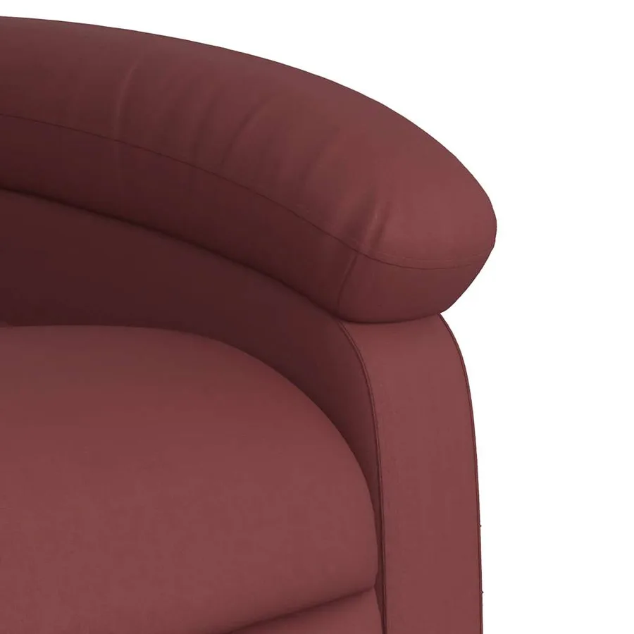 Fauteuil inclinable de massage Rouge bordeaux Similicuir - 11