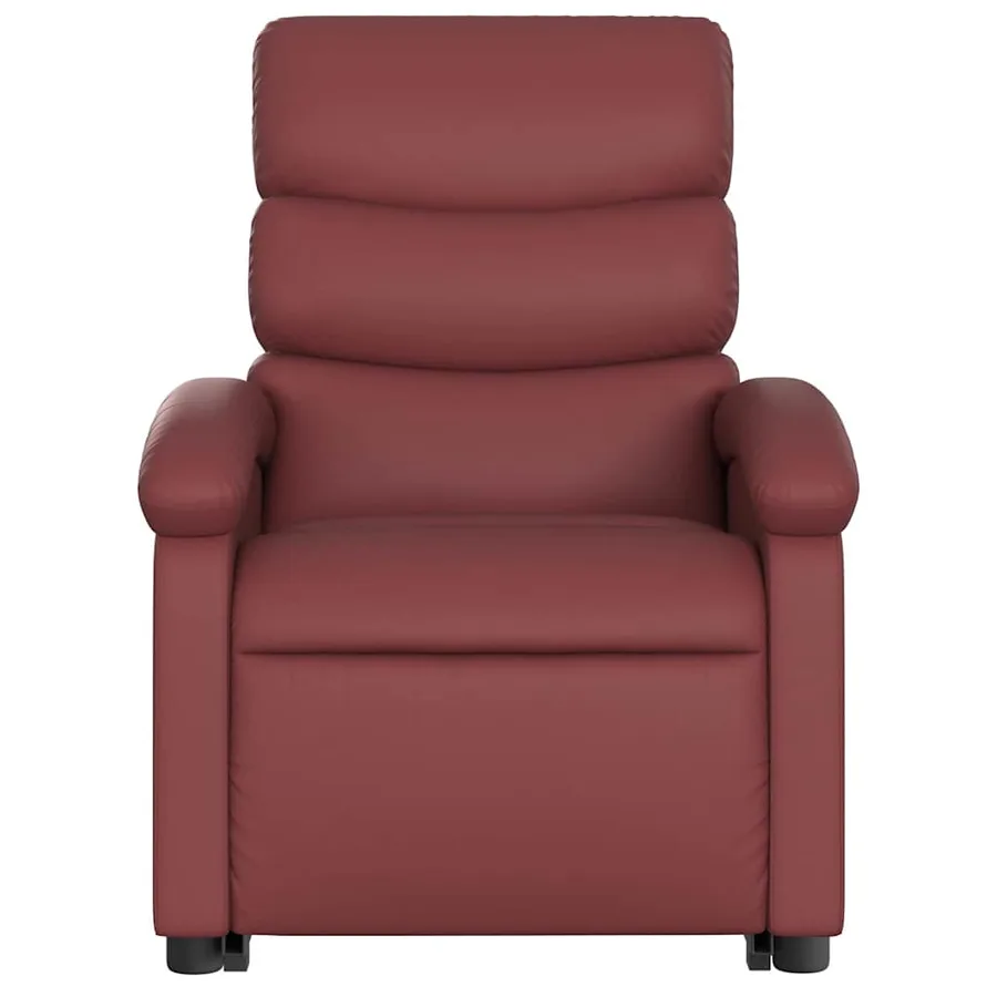 Fauteuil inclinable de massage Rouge bordeaux Similicuir - 9