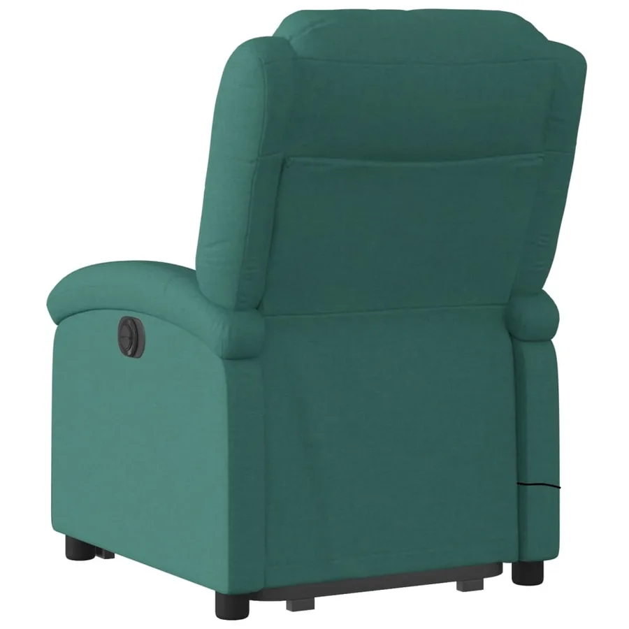 Fauteuil inclinable de massage électrique Vert foncé Tissu - 5