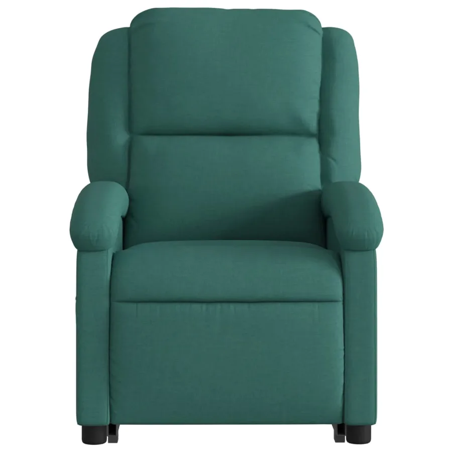 Fauteuil inclinable de massage électrique Vert foncé Tissu - 9