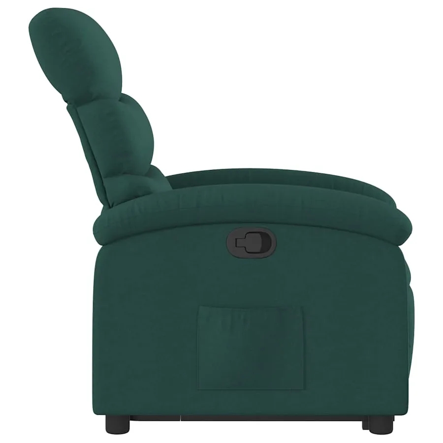 Fauteuil inclinable vert foncé tissu - 10